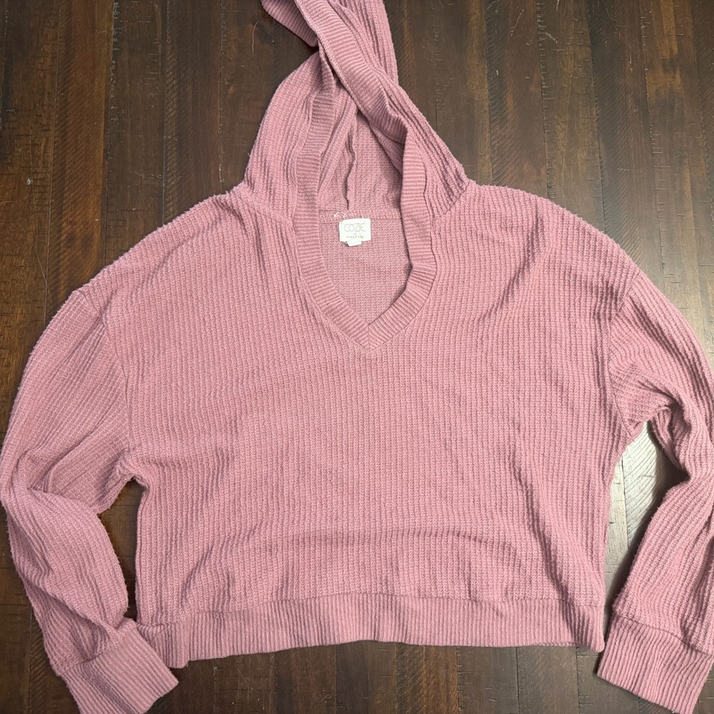 Women’s Pink Rose Mauve Ribbed Sweater